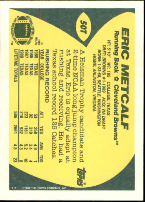 1989 Topps Traded Football Cards #1T to #132T Rookies and Veterans - Picture 99 of 251