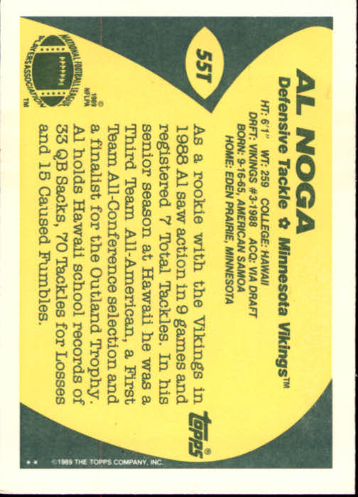1989 Topps Traded Football Cards #1T to #132T Rookies and Veterans - Picture 105 of 251