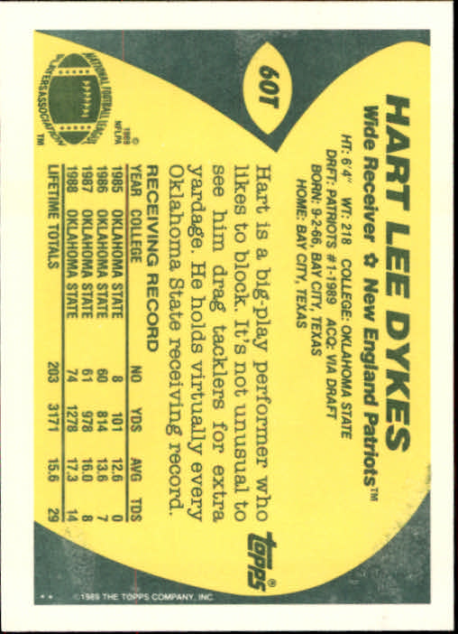 1989 Topps Traded Football Cards #1T to #132T Rookies and Veterans - Picture 115 of 251