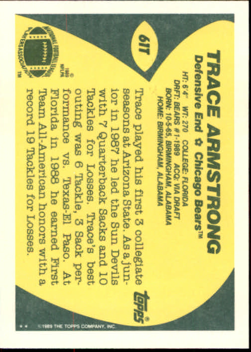 1989 Topps Traded Football Cards #1T to #132T Rookies and Veterans - Picture 117 of 251