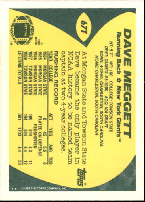 1989 Topps Traded Football Cards #1T to #132T Rookies and Veterans - Picture 127 of 251