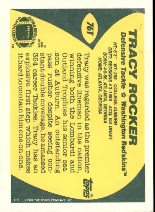 1989 Topps Traded Football Cards #1T to #132T Rookies and Veterans - Picture 143 of 251