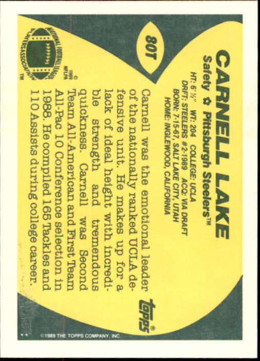 1989 Topps Traded Football Cards #1T to #132T Rookies and Veterans - Picture 151 of 251