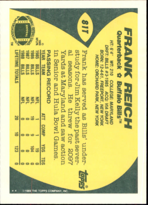 1989 Topps Traded Football Cards #1T to #132T Rookies and Veterans - Picture 153 of 251
