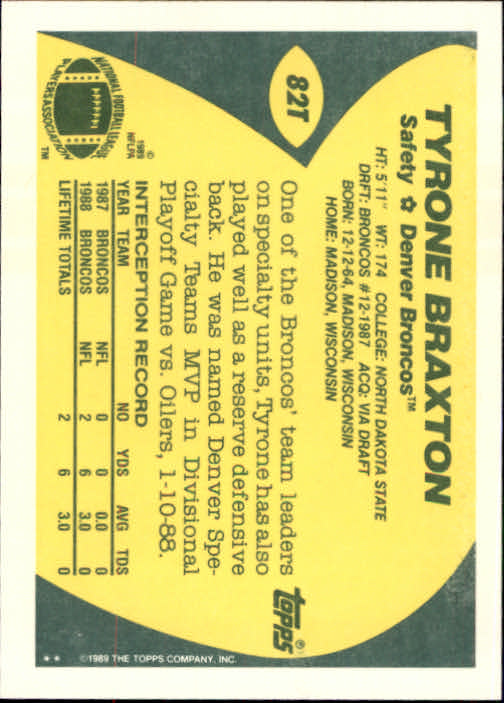 1989 Topps Traded Football Cards #1T to #132T Rookies and Veterans - Picture 155 of 251