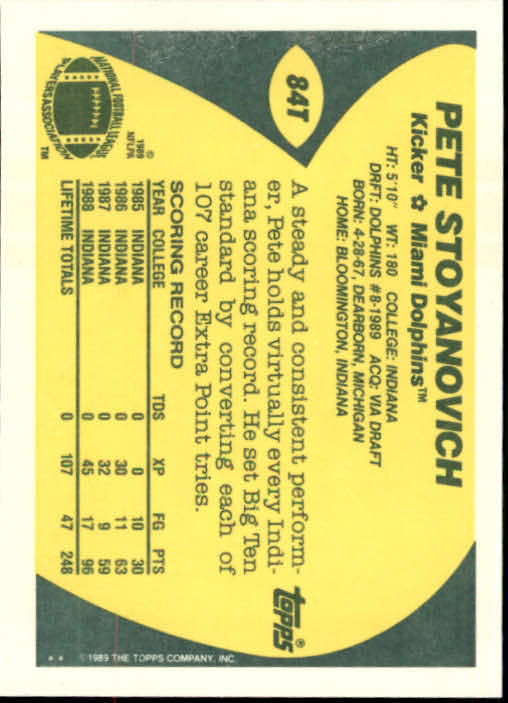 1989 Topps Traded Football Cards #1T to #132T Rookies and Veterans - Picture 157 of 251
