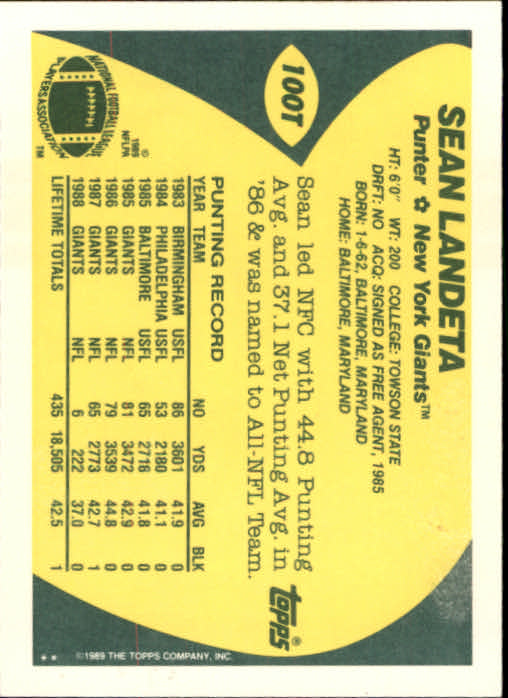 1989 Topps Traded Football Cards #1T to #132T Rookies and Veterans - Picture 187 of 251