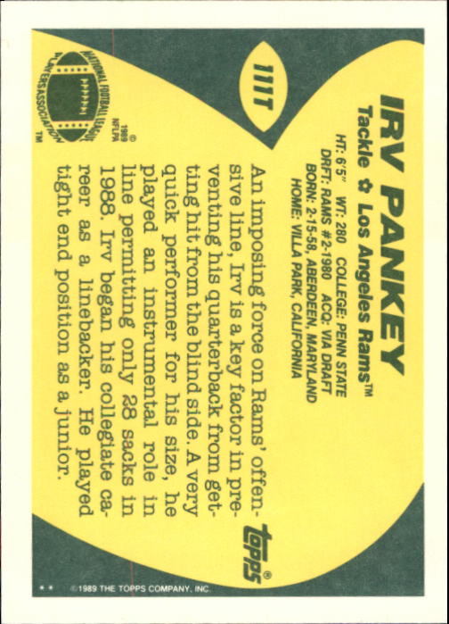 1989 Topps Traded Football Cards #1T to #132T Rookies and Veterans - Picture 209 of 251