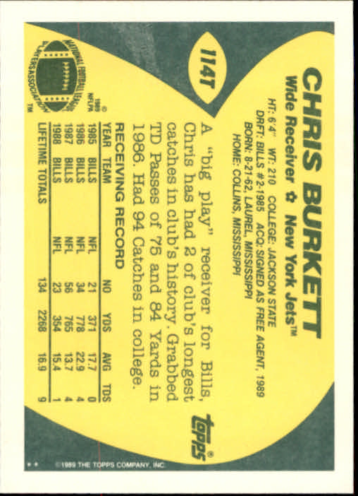 1989 Topps Traded Football Cards #1T to #132T Rookies and Veterans - Picture 215 of 251
