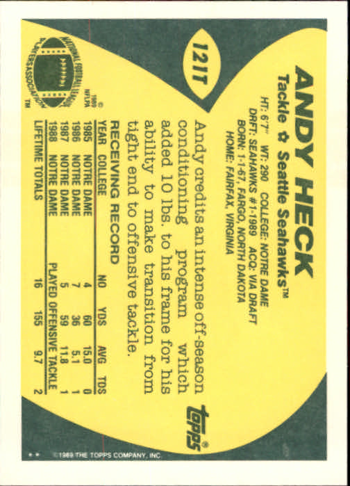 1989 Topps Traded Football Cards #1T to #132T Rookies and Veterans - Picture 229 of 251