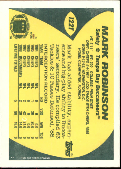 1989 Topps Traded Football Cards #1T to #132T Rookies and Veterans - Picture 231 of 251