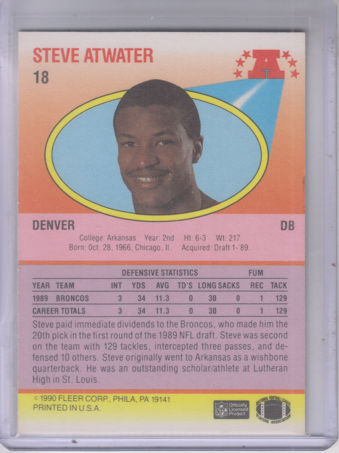 1990 Fleer Football "Main Set" Cards #1 to #200 Rookies and Veterans - Bild 33 von 391