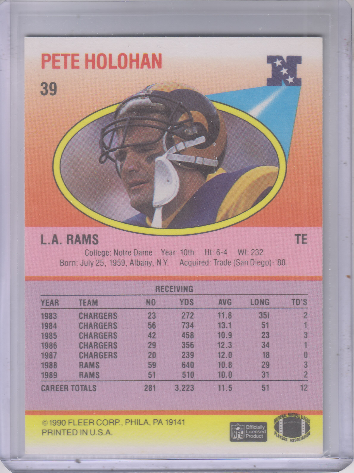 1990 Fleer Football "Main Set" Cards #1 to #200 Rookies and Veterans - Bild 73 von 391