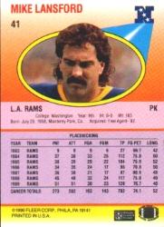 1990 Fleer Football "Main Set" Cards #1 to #200 Rookies and Veterans - Bild 77 von 391