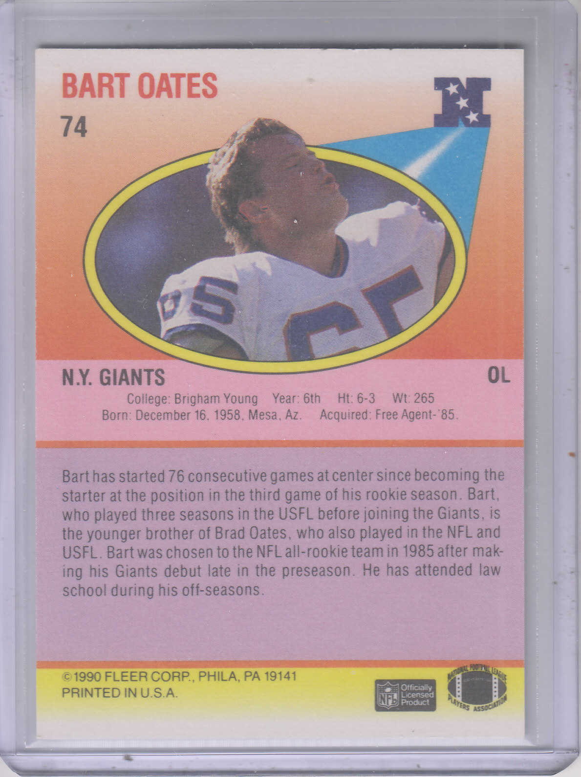 1990 Fleer Football "Main Set" Cards #1 to #200 Rookies and Veterans - Bild 139 von 391