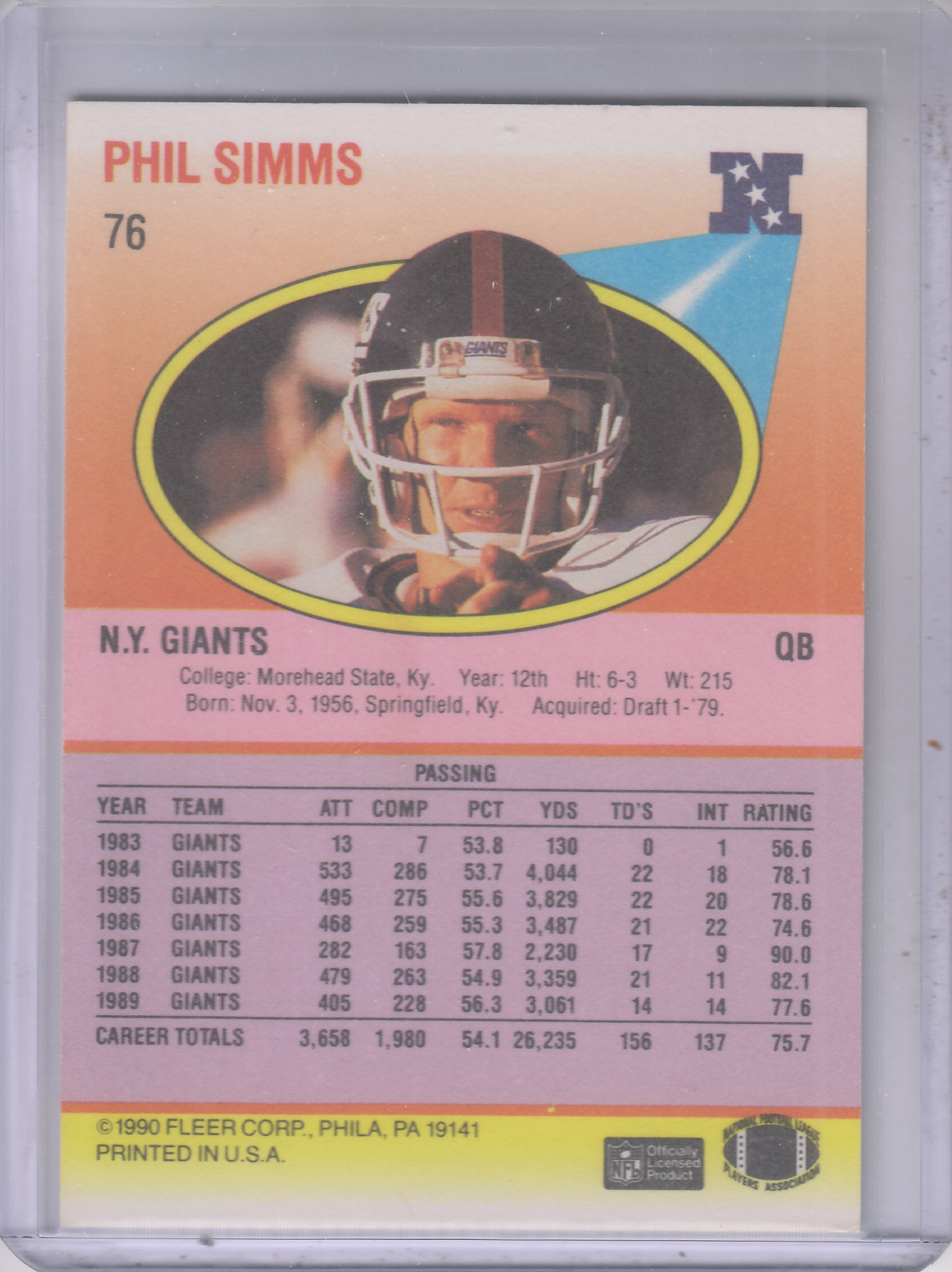 1990 Fleer Football "Main Set" Cards #1 to #200 Rookies and Veterans - Bild 143 von 391