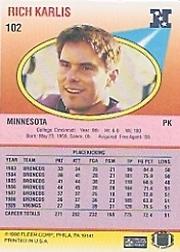 1990 Fleer Football "Main Set" Cards #1 to #200 Rookies and Veterans - Bild 199 von 391
