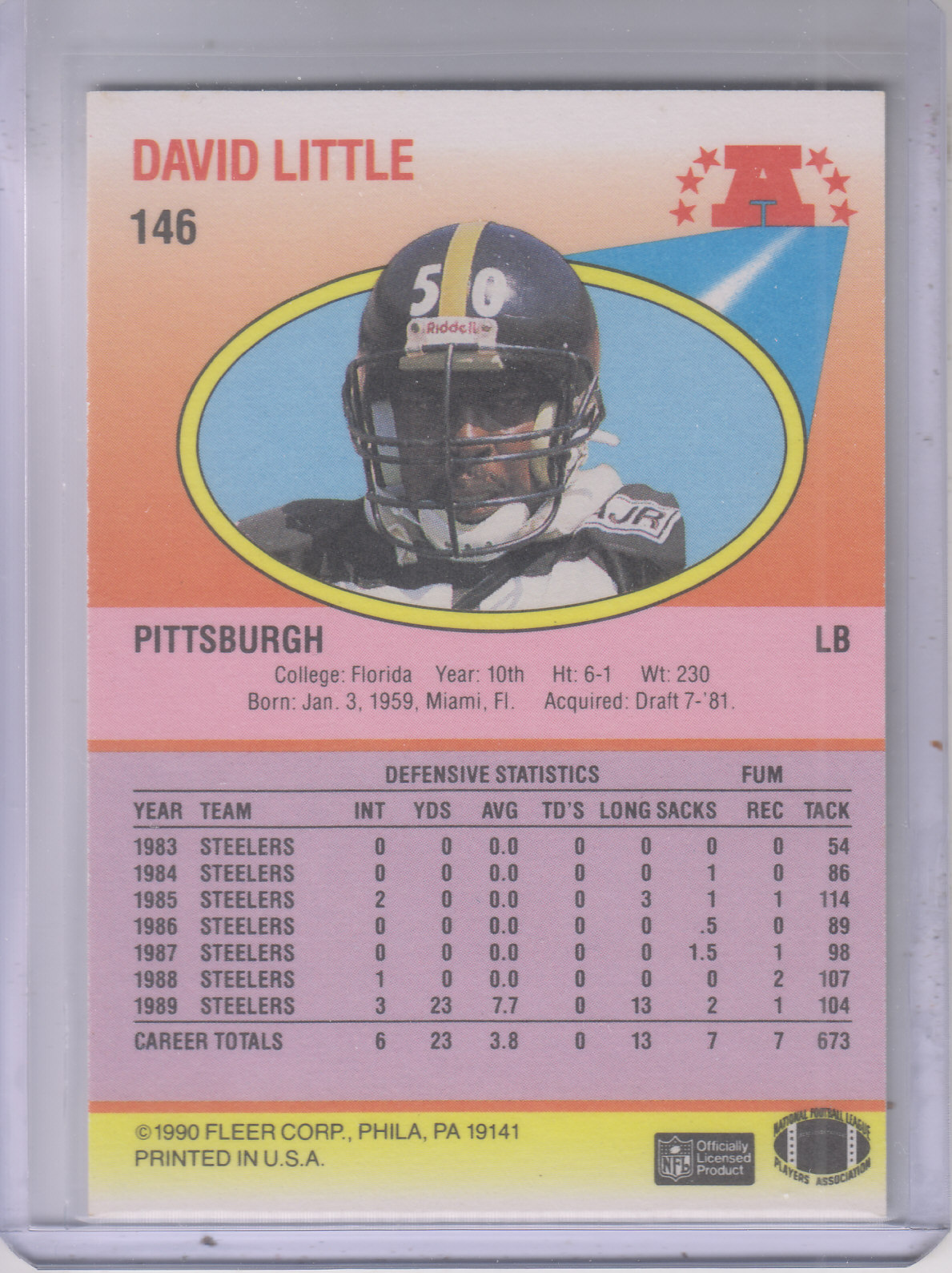 1990 Fleer Football "Main Set" Cards #1 to #200 Rookies and Veterans - Bild 286 von 391