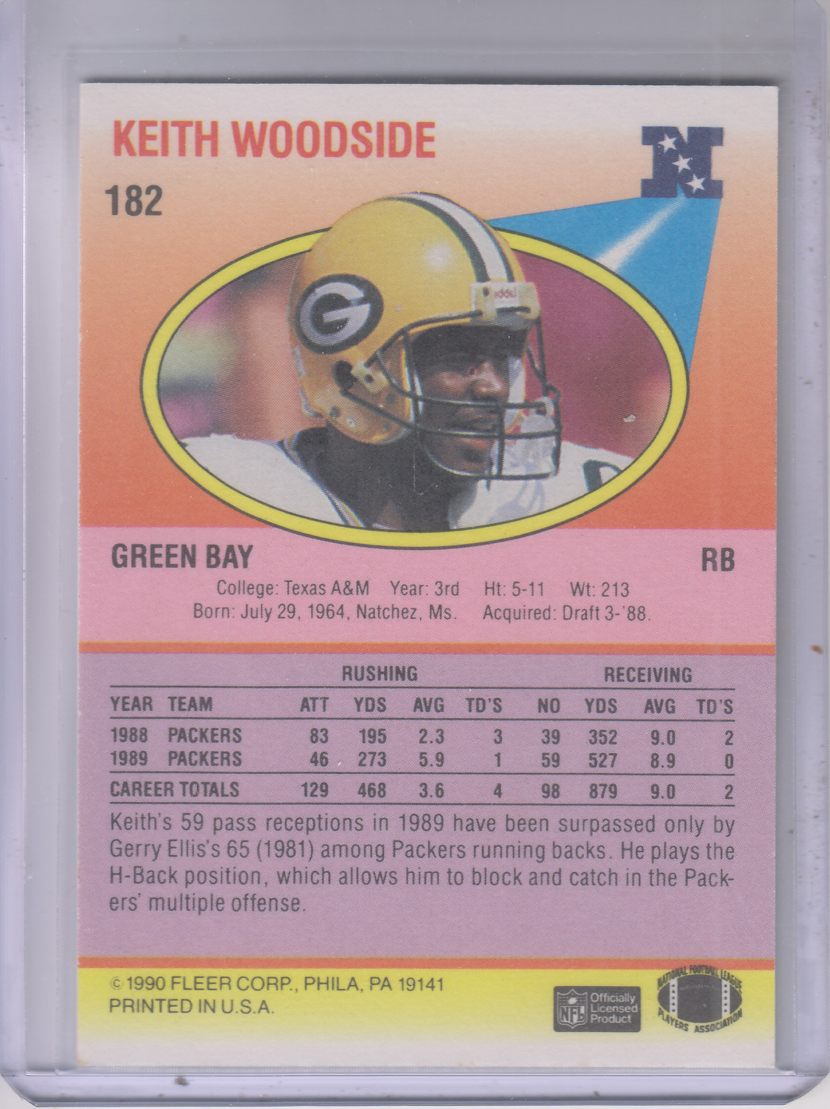 1990 Fleer Football "Main Set" Cards #1 to #200 Rookies and Veterans - Bild 355 von 391