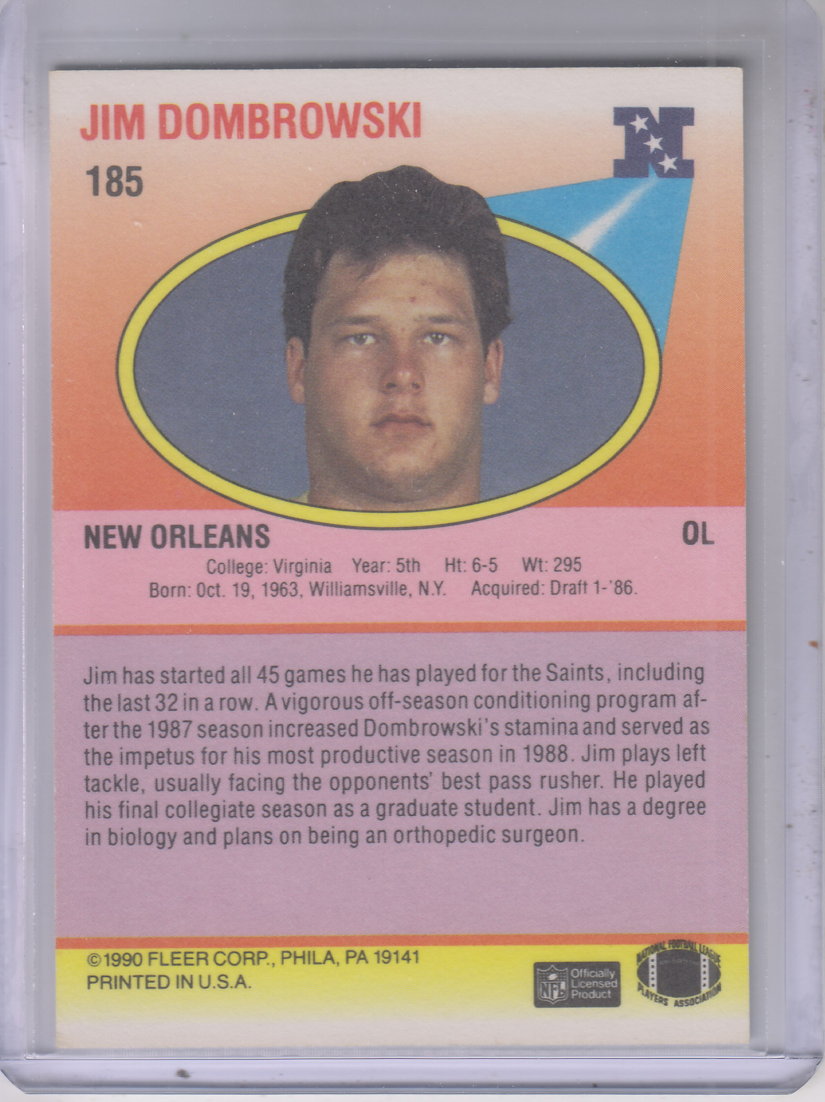 1990 Fleer Football "Main Set" Cards #1 to #200 Rookies and Veterans - Bild 361 von 391