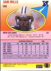 1990 Fleer Football "Main Set" Cards #1 to #200 Rookies and Veterans - Bild 379 von 391