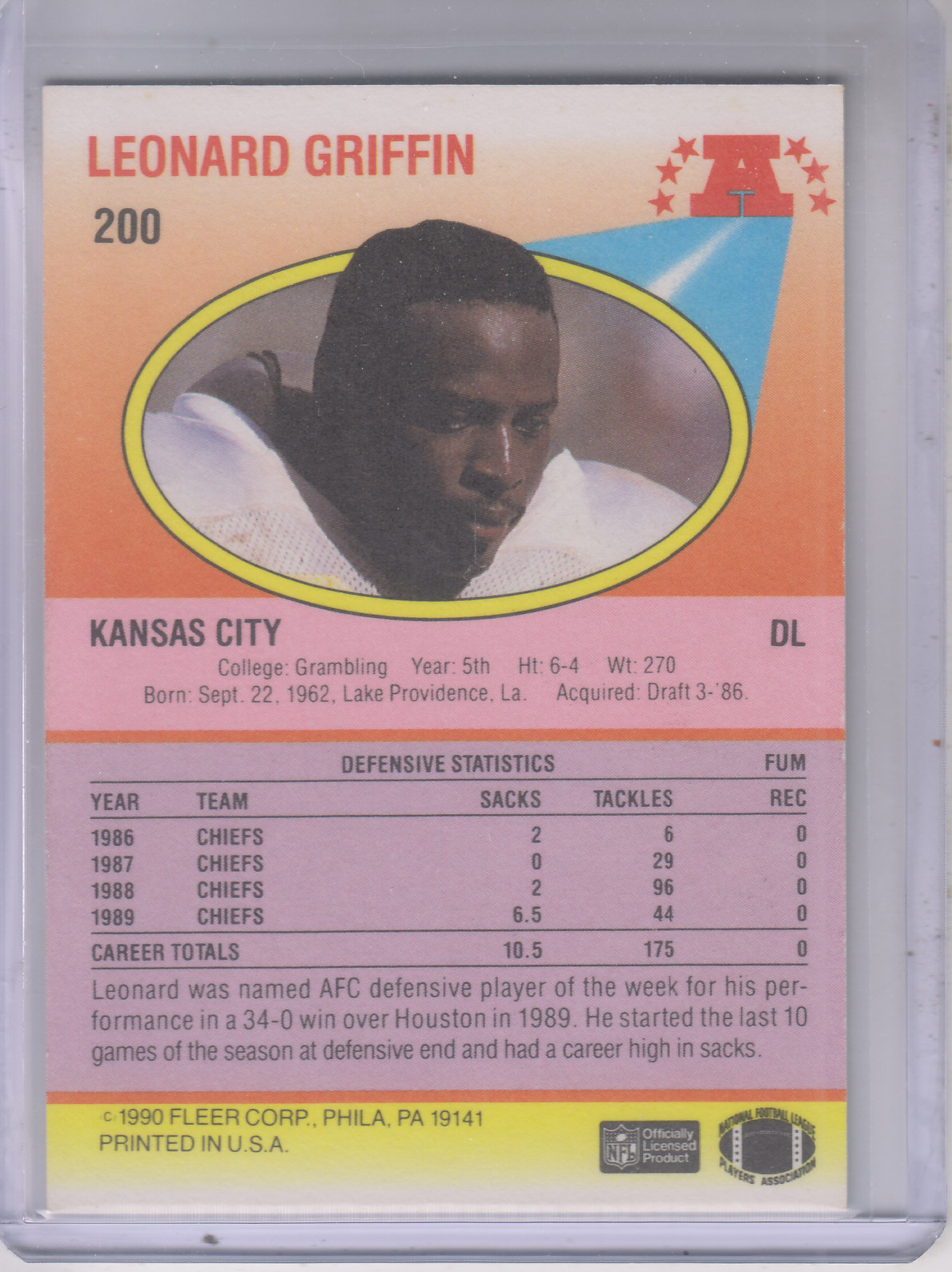 1990 Fleer Football "Main Set" Cards #1 to #200 Rookies and Veterans - Bild 391 von 391
