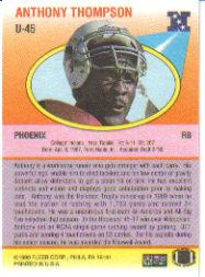 1990 Fleer Update Football "Main Set" Cards #U1 to #U120 Rookies and Veterans - Picture 83 of 221