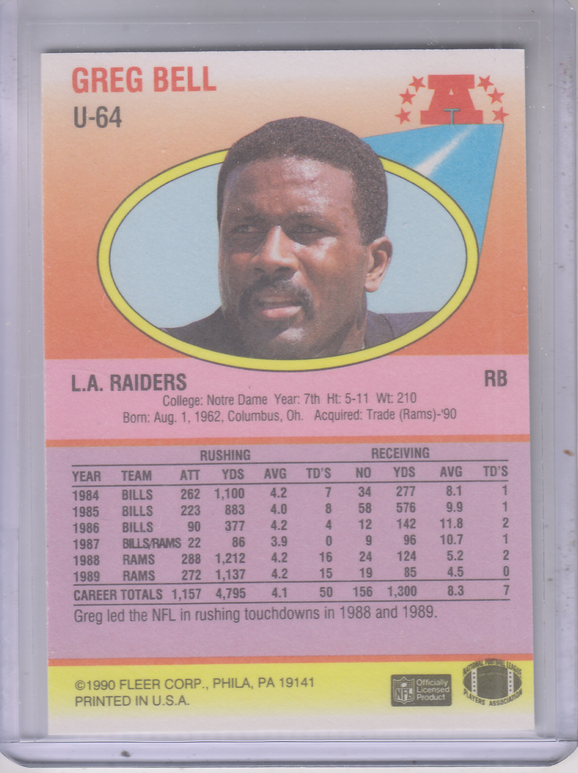 1990 Fleer Update Football "Main Set" Cards #U1 to #U120 Rookies and Veterans - Picture 117 of 221
