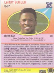 1990 Fleer Update Football "Main Set" Cards #U1 to #U120 Rookies and Veterans - Picture 178 of 221