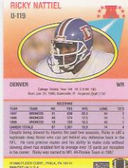 1990 Fleer Update Football "Main Set" Cards #U1 to #U120 Rookies and Veterans - Picture 219 of 221