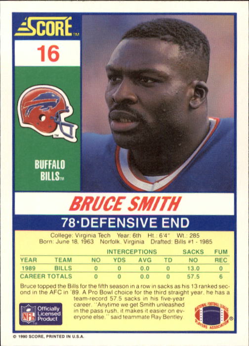 1990 Score Football "Main Set" Cards #1 to #220 Rookies and Veterans - Picture 33 of 441