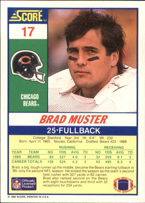 1990 Score Football "Main Set" Cards #1 to #220 Rookies and Veterans - Picture 35 of 441