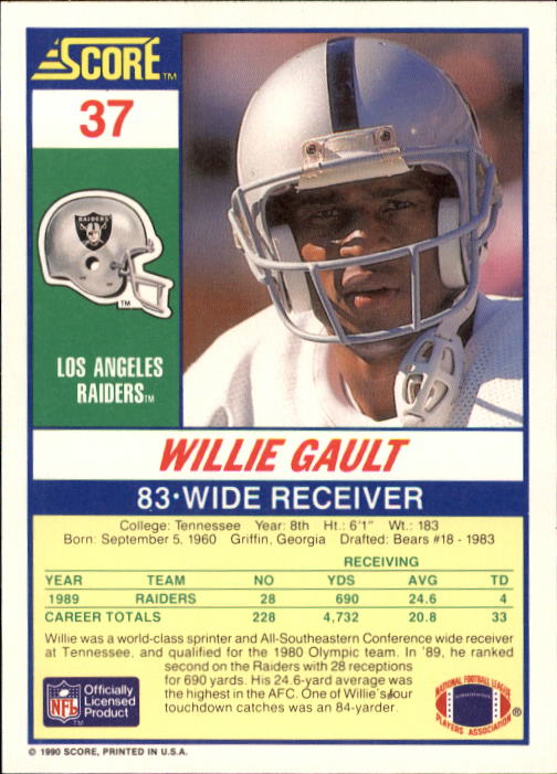 1990 Score Football "Main Set" Cards #1 to #220 Rookies and Veterans - Picture 75 of 441