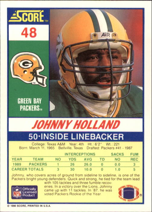 1990 Score Football "Main Set" Cards #1 to #220 Rookies and Veterans - Picture 97 of 441