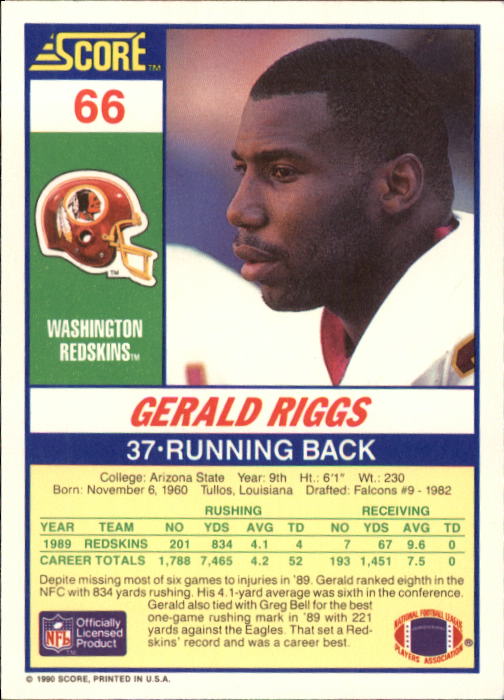 1990 Score Football "Main Set" Cards #1 to #220 Rookies and Veterans - Picture 133 of 441