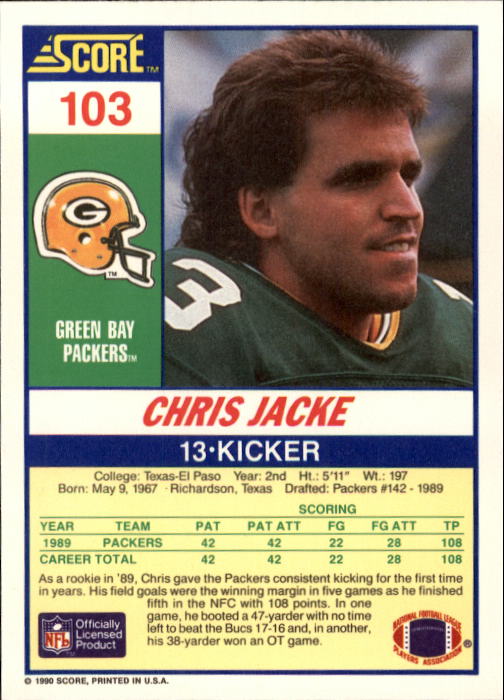 1990 Score Football "Main Set" Cards #1 to #220 Rookies and Veterans - Picture 205 of 441