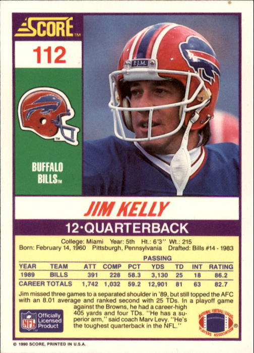 1990 Score Football "Main Set" Cards #1 to #220 Rookies and Veterans - Picture 223 of 441