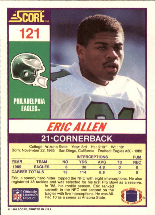 1990 Score Football "Main Set" Cards #1 to #220 Rookies and Veterans - Picture 241 of 441