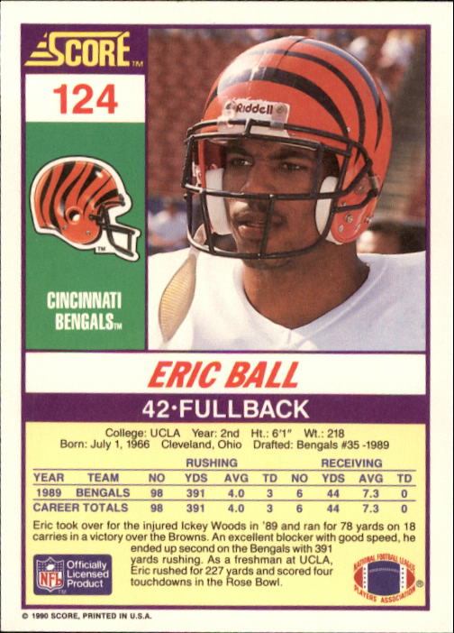 1990 Score Football "Main Set" Cards #1 to #220 Rookies and Veterans - Picture 247 of 441