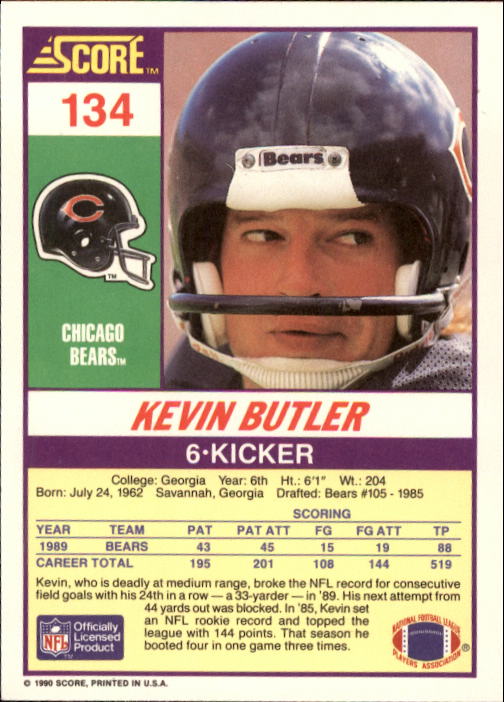 1990 Score Football "Main Set" Cards #1 to #220 Rookies and Veterans - Picture 267 of 441