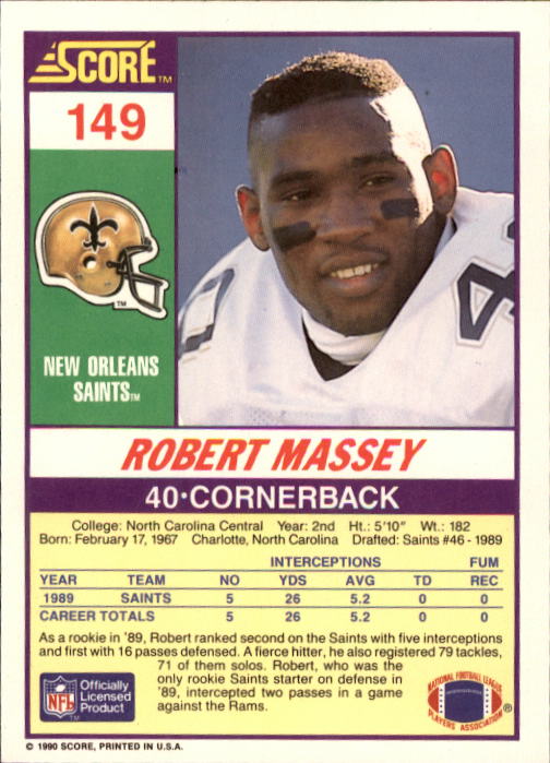 1990 Score Football "Main Set" Cards #1 to #220 Rookies and Veterans - Picture 297 of 441