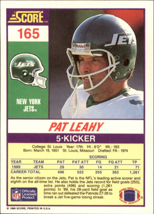 1990 Score Football "Main Set" Cards #1 to #220 Rookies and Veterans - Picture 329 of 441