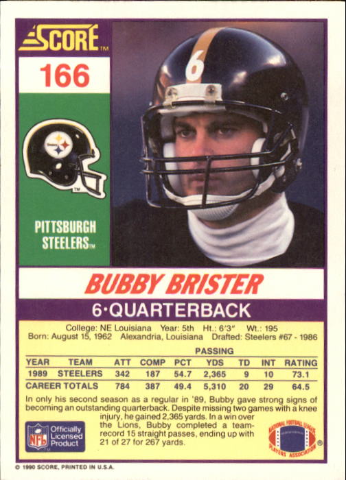 1990 Score Football "Main Set" Cards #1 to #220 Rookies and Veterans - Picture 331 of 441