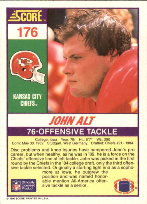 1990 Score Football "Main Set" Cards #1 to #220 Rookies and Veterans - Picture 351 of 441