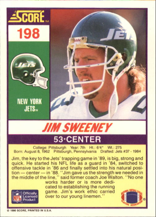 1990 Score Football "Main Set" Cards #1 to #220 Rookies and Veterans - Picture 395 of 441