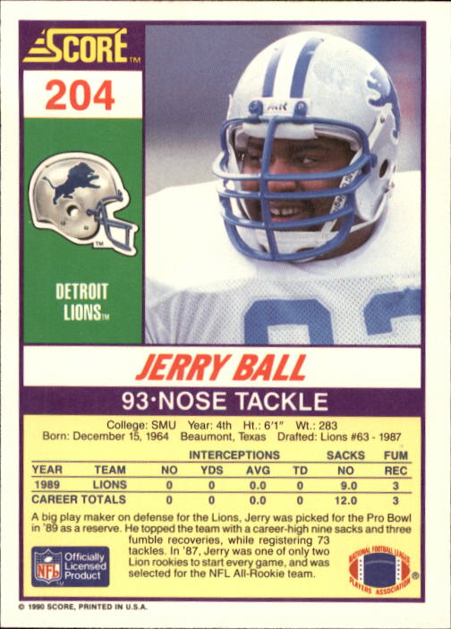 1990 Score Football "Main Set" Cards #1 to #220 Rookies and Veterans - Picture 407 of 441