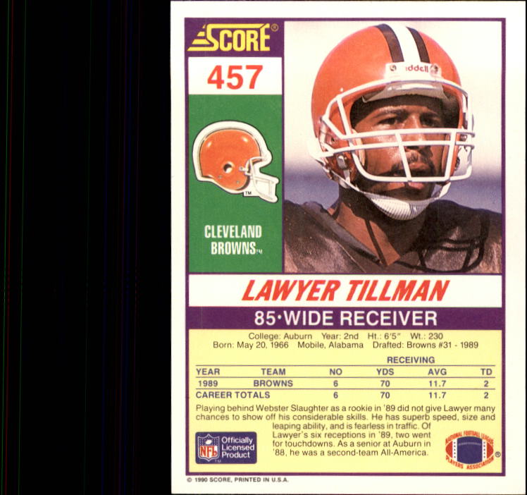 1990 Score Football "Main Set" Cards #441 to #660 Rookies and Veterans - Picture 33 of 427