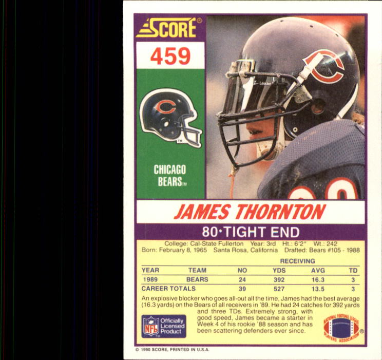 1990 Score Football "Main Set" Cards #441 to #660 Rookies and Veterans - Picture 37 of 427