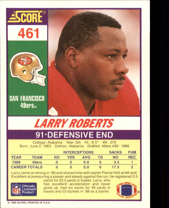 1990 Score Football "Main Set" Cards #441 to #660 Rookies and Veterans - Picture 41 of 427