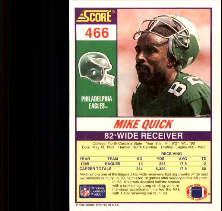 1990 Score Football "Main Set" Cards #441 to #660 Rookies and Veterans - Picture 51 of 427